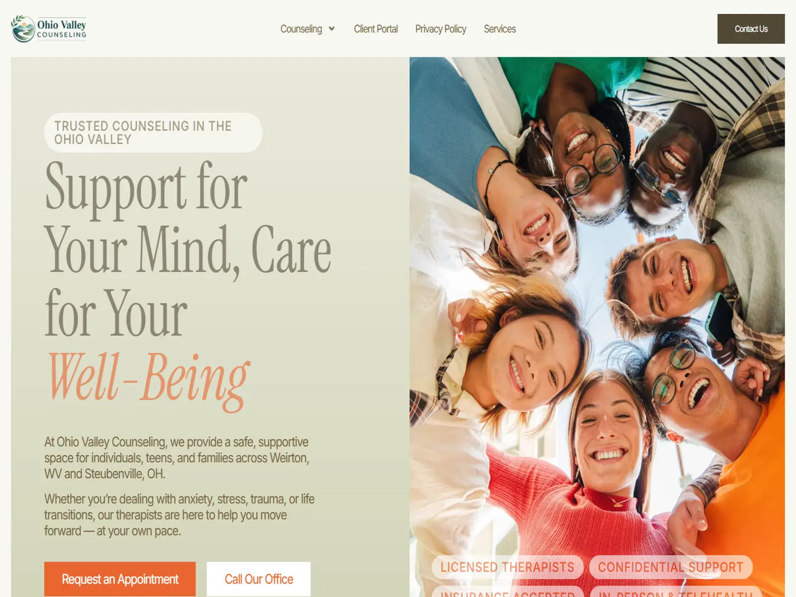 Mental Health & Counseling website design by MCG