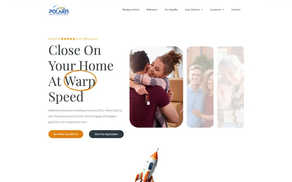 Polaris Home Funding website, built by MCG